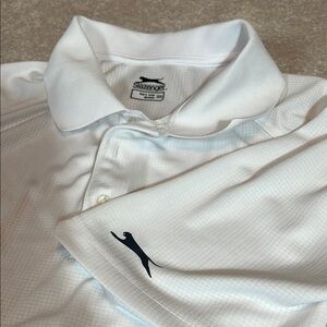 Slazenger White Polo Shirt Classic Short‎ Sleeve